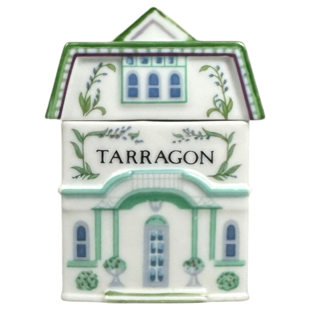 Vintage Lenox Spice Village Tarragon House Spice Jar 1989 Porcelain Replacement